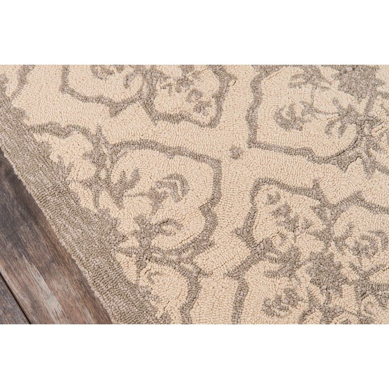 9' Round Veranda Rug Taupe - Momeni