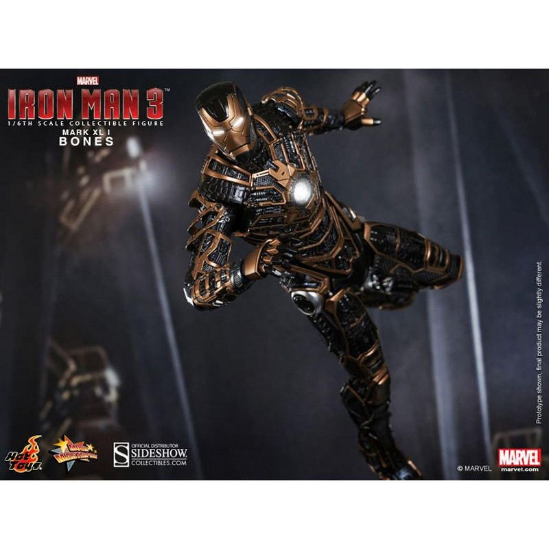 Hot Toys Iron Man 3 Hot Toys 1/6th Scale Action Figure Iron Man Mark 41 "Bones"