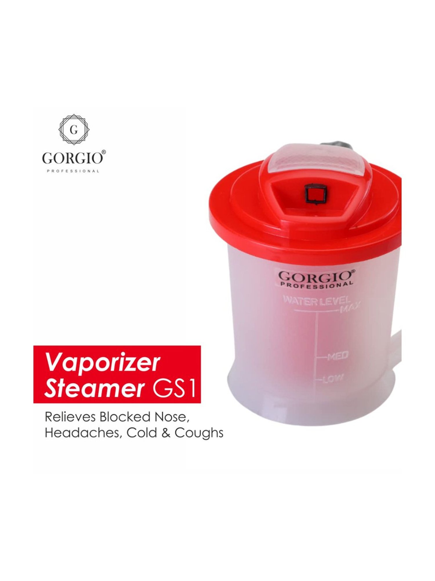 Gorgio Professional GS1 Vaporizer Steamer (White and Orange)