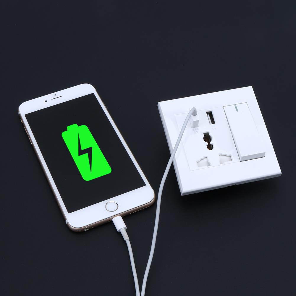 Universal 2100mA 5V 2 USB Wall Socket AC 110-250V Home Wall Charger 2 Ports USB Outlet Power Charger For Cellphone