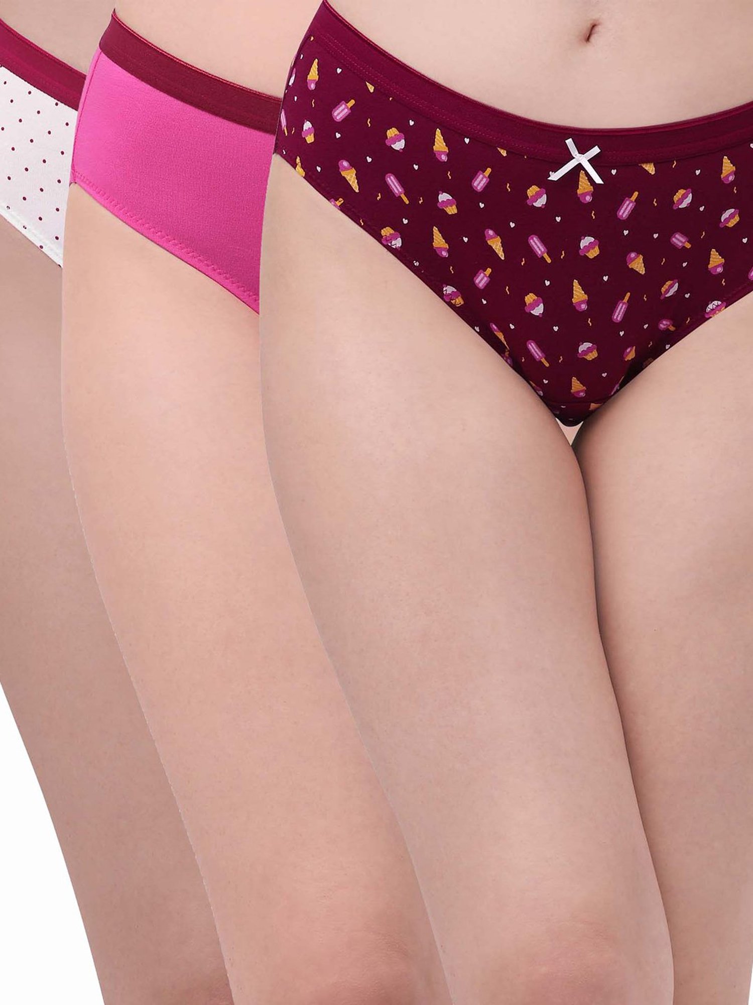 Soie Multicolor Printed Hipster Panty - Pack of 3