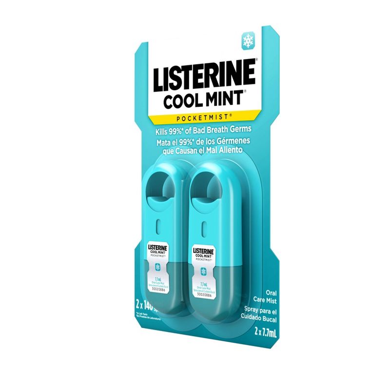 Listerine Cool Mint Pocketmist Oral Care Mist to Get Rid of Bad Breath - 2pk