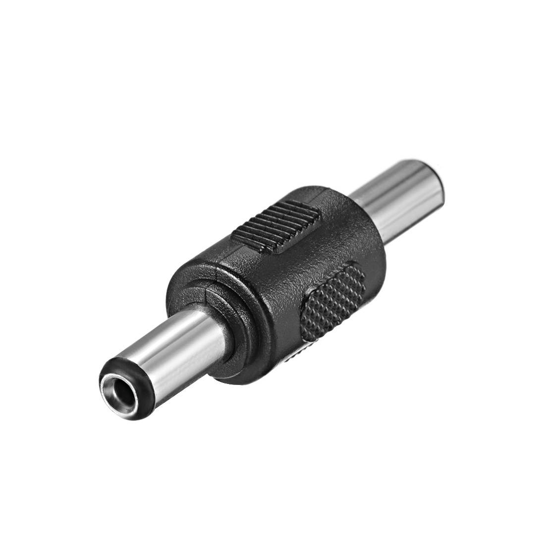 DC Male to Male Connector 5.5mm x 2.5mm Power Cable Jack Adapter Black 3Pcs