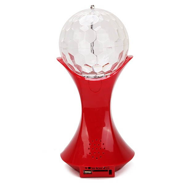 World Cup Rotating RGB LED Stage Light With Sound Mode MP3 Remote Controller U Disk White