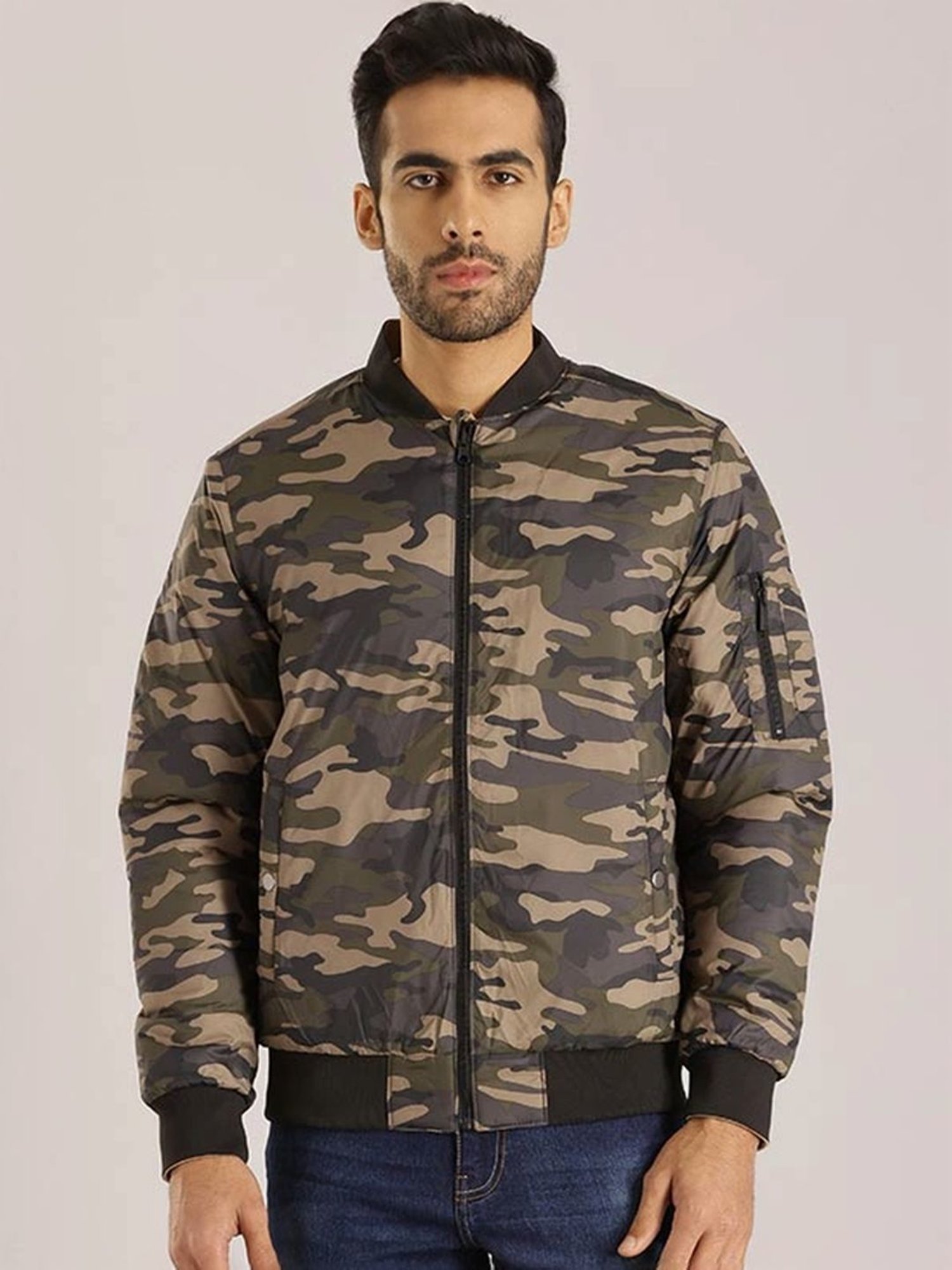 Indian Terrain Multicolor Regular Fit Printed Reversible Jacket