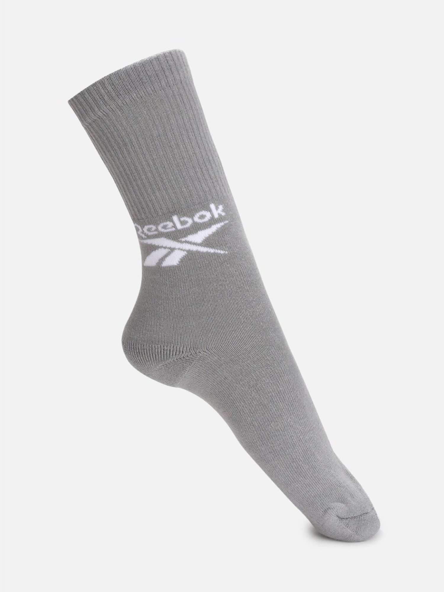 Reebok Multicolored Regular Fit Logo Printed Socks - Pack of 3