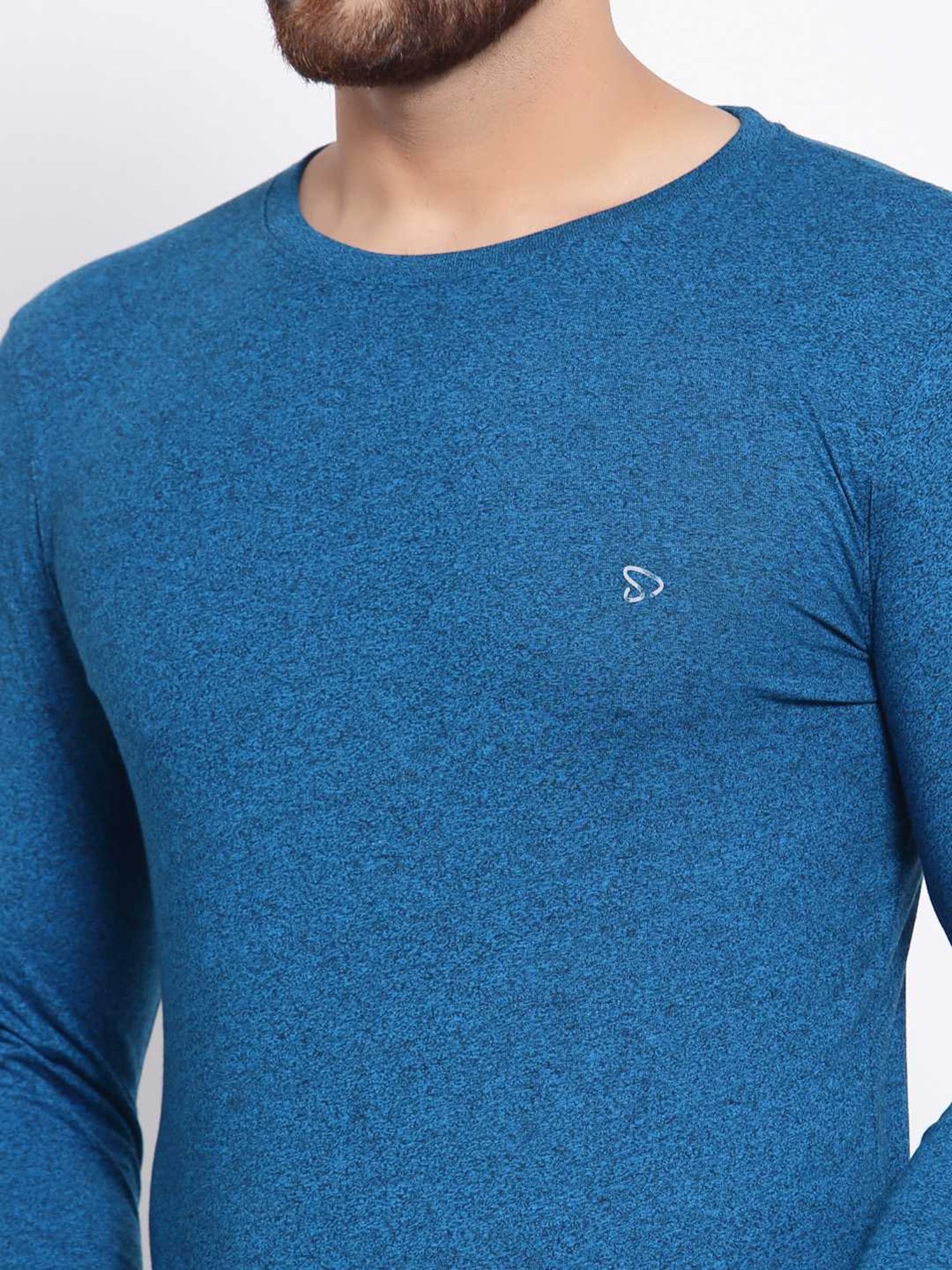 Sporto Powder Blue Slim Fit T-Shirt