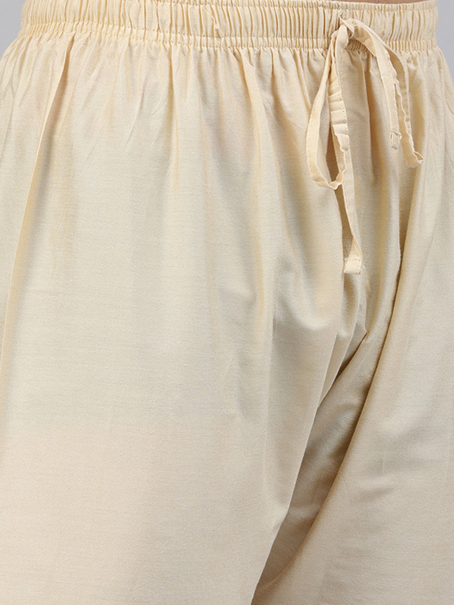 Manthan Light Green & Cream Regular Fit Self Design Kurta & Pyjamas Set