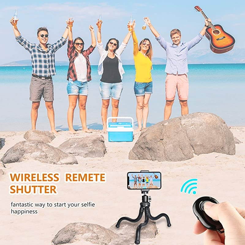 Tripod,Portable and Flexible Tripod Stand with Wireless Remote and Cell Tripod,Compatible with i/Android ,Camera,Sports Camera GoPro