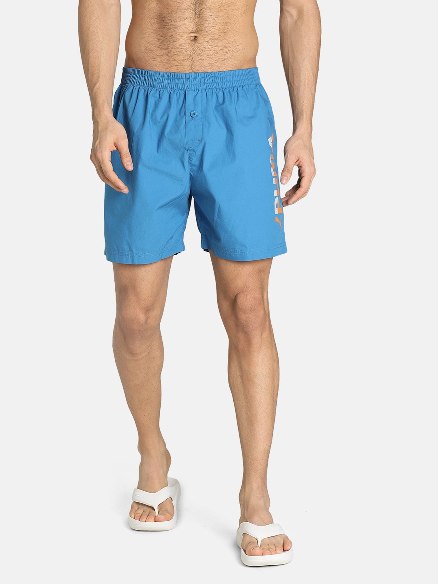 Puma Deep Apricot & Vallarta Blue Regular Fit Boxers - Pack Of 2