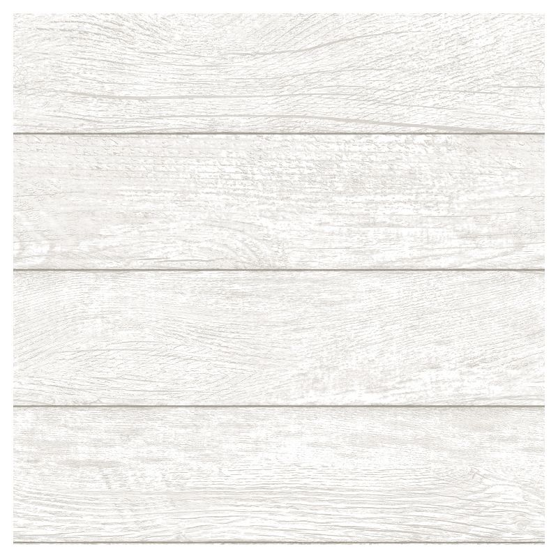 Devine Color Textured Shiplap Peel & Stick Wallpaper White