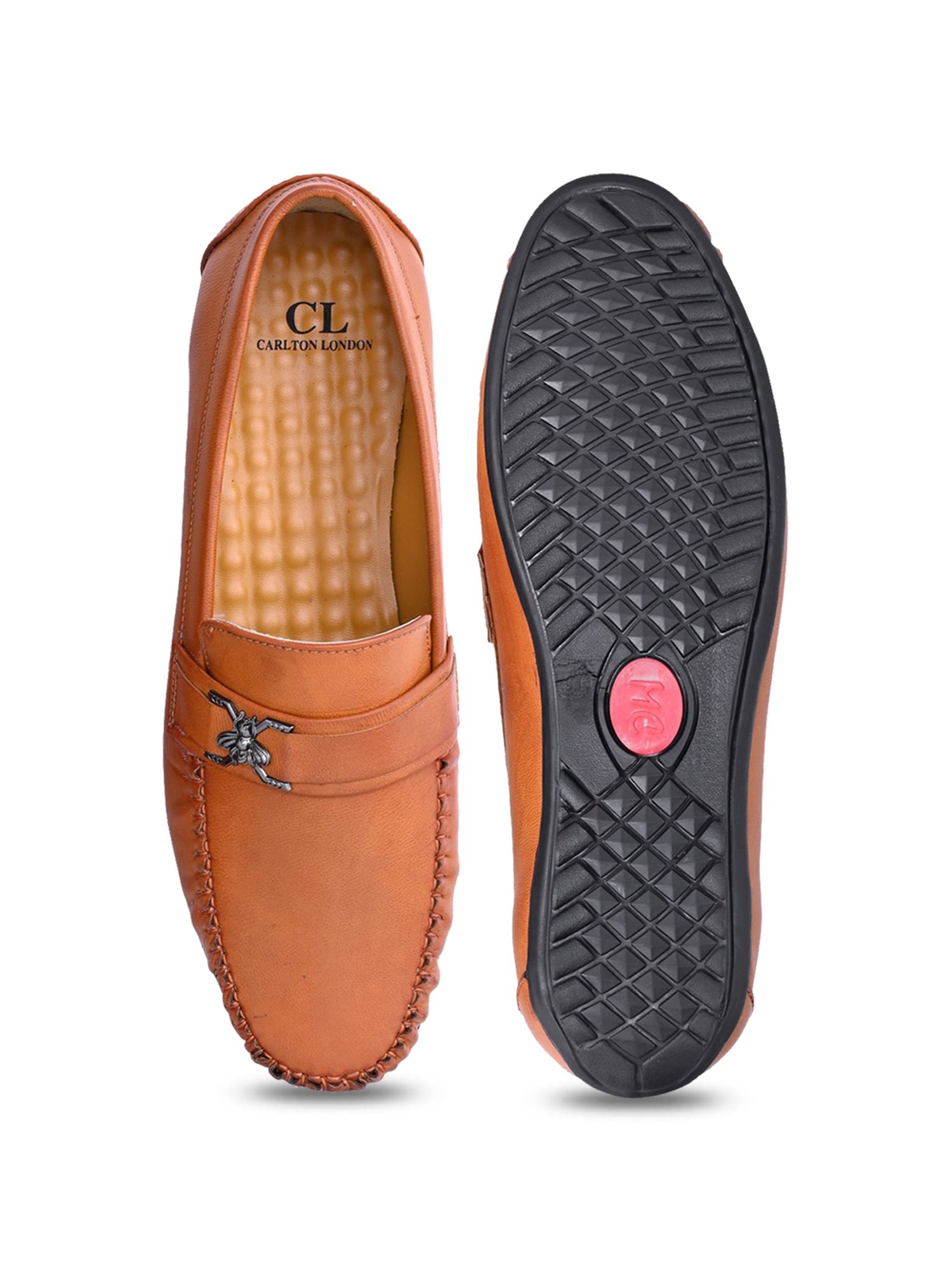 Carlton London Men's Tan Casual Loafers