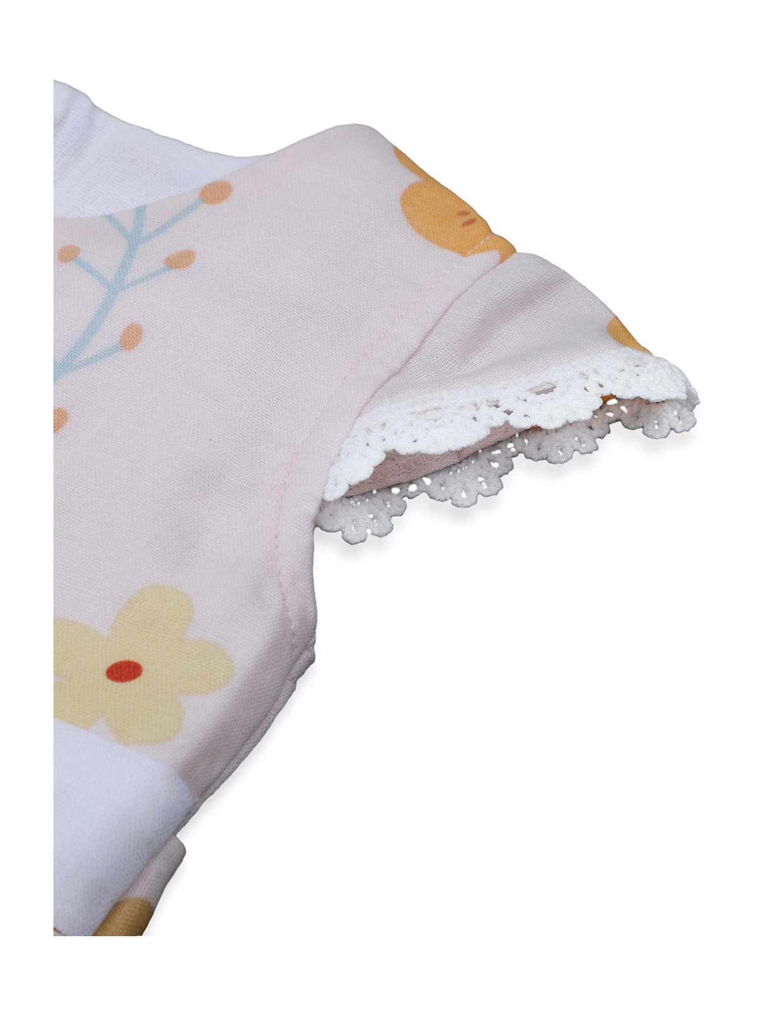 Baby Moo Kids Pink & Yellow Floral Print Dress