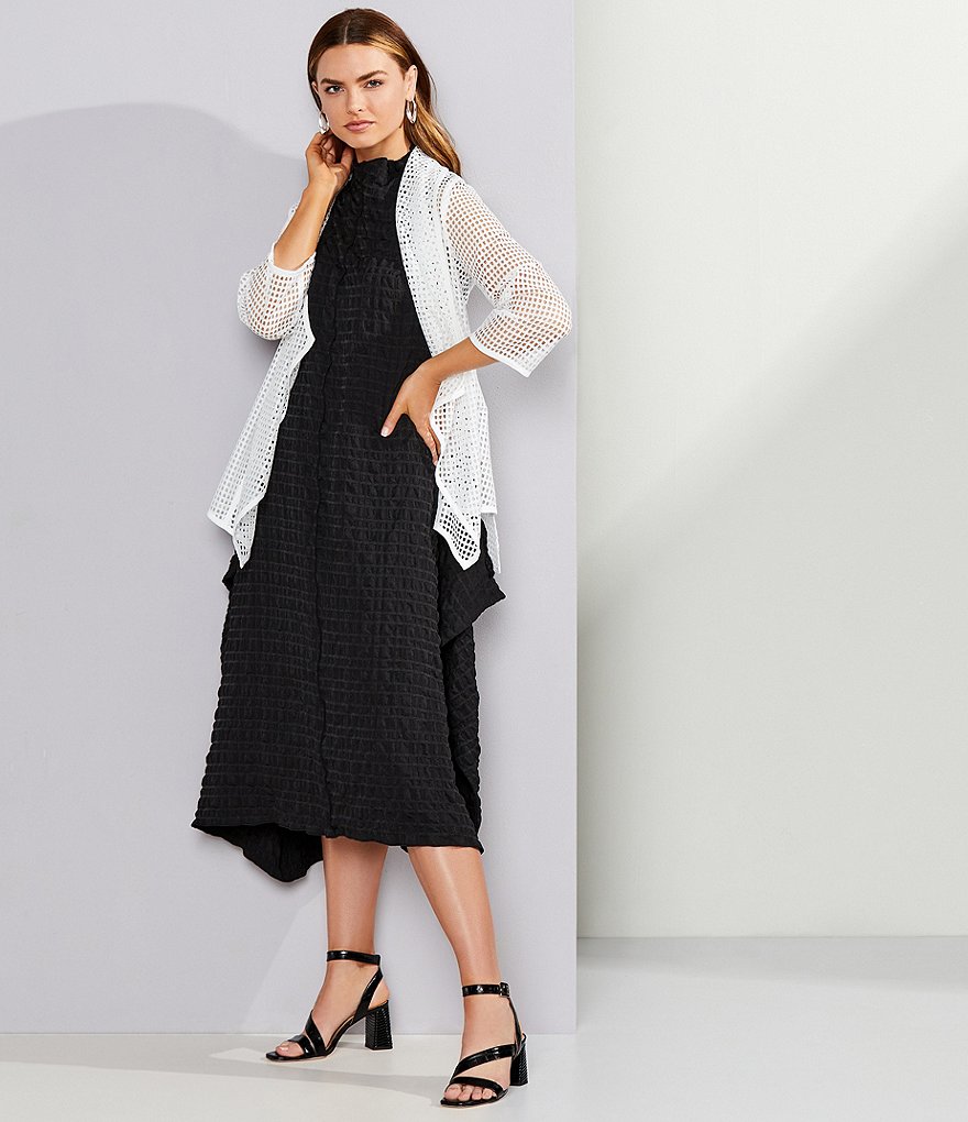 IC Collection Shawl Collar Mesh Jacket