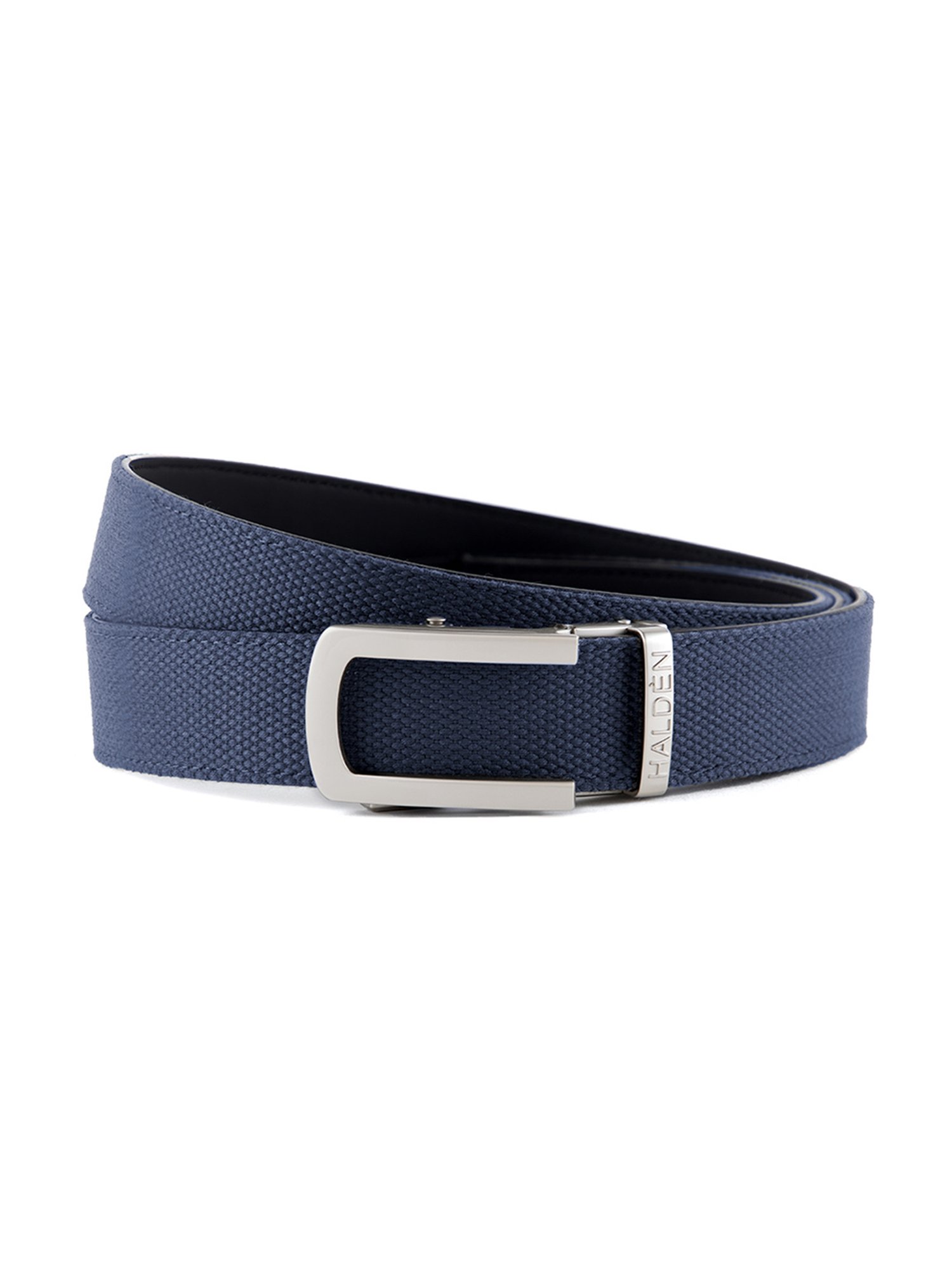Halden Blue Woven Casual Belt With Classic Pearl Buckle