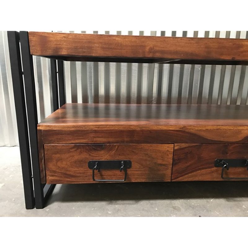 Sheesham Wood 3 Drawer TVC Natural - Timbergirl