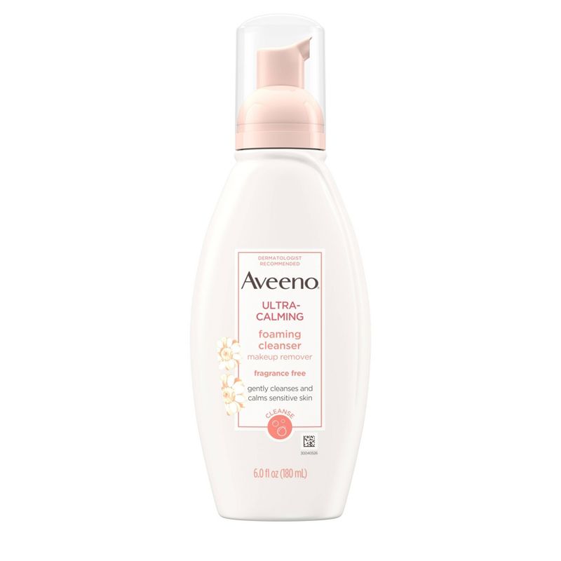 Unscented Aveeno Ultra-Calming Foaming Cleanser For Sensitive Skin - 6 fl oz