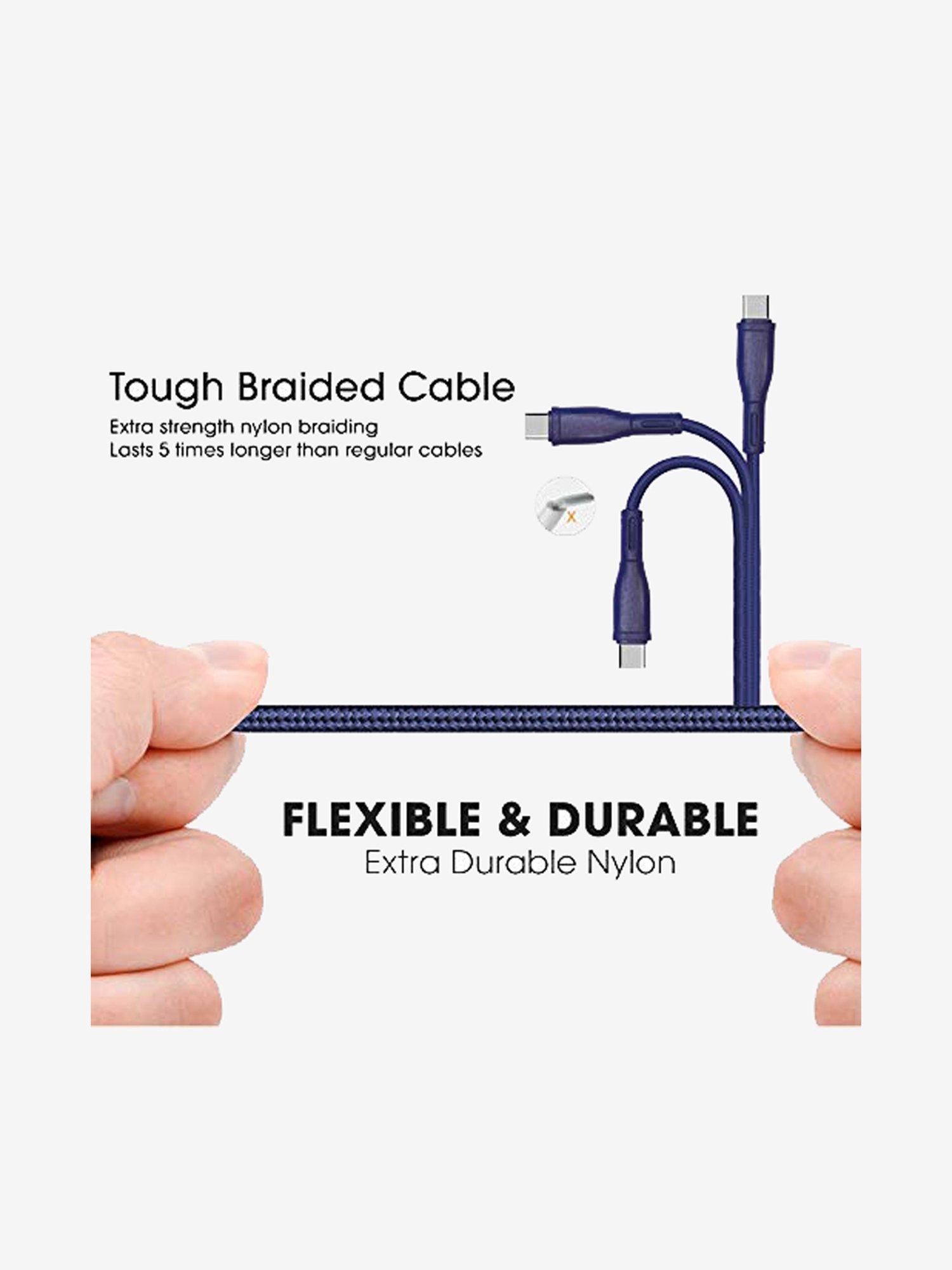 Moerdon SCB138 Fast Charging Data transfer Cable with LED indicator (Black)