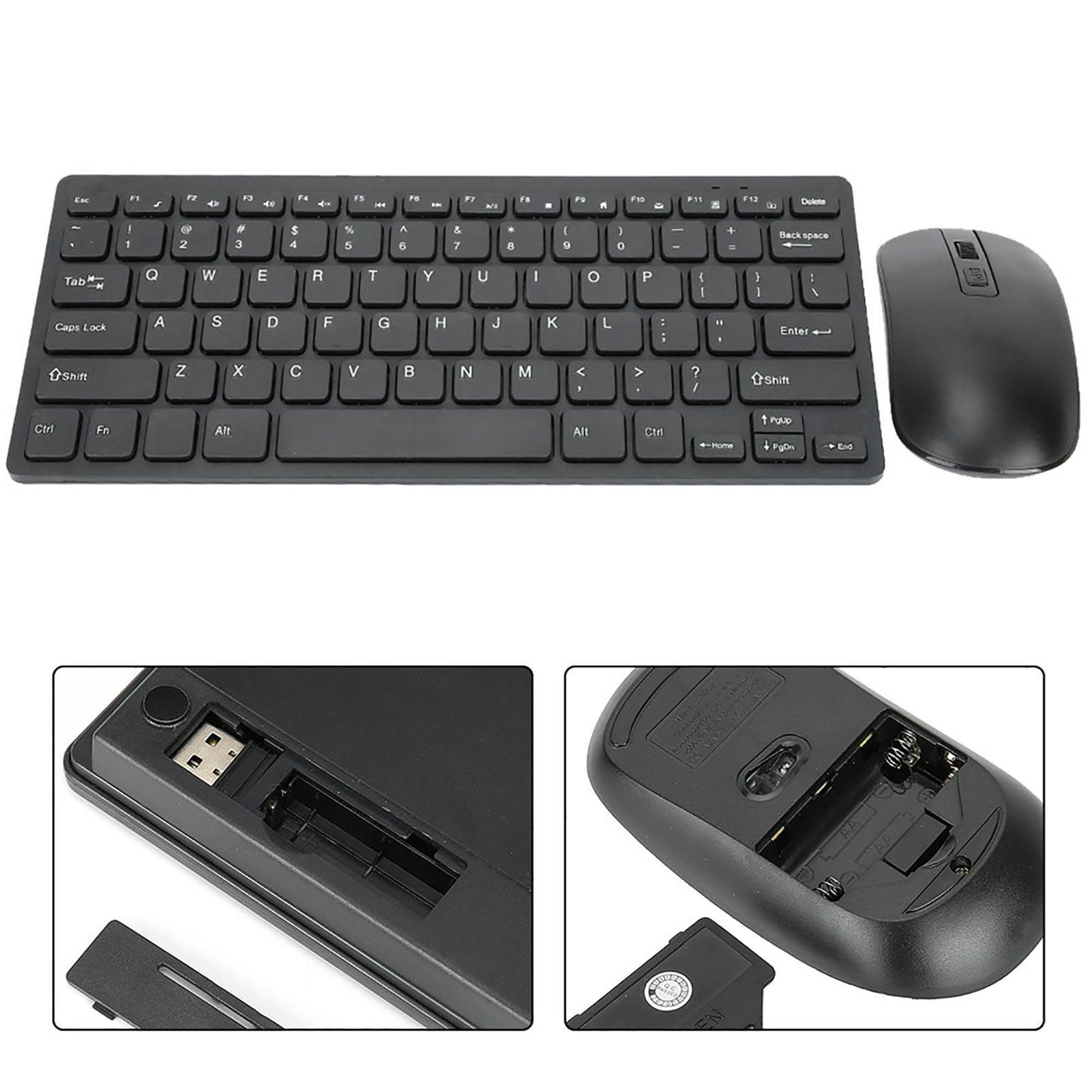 Wireless Keyboard&Mouse Combo 78 Keys 2.4G Stable Connection Ultra Thin Cordless