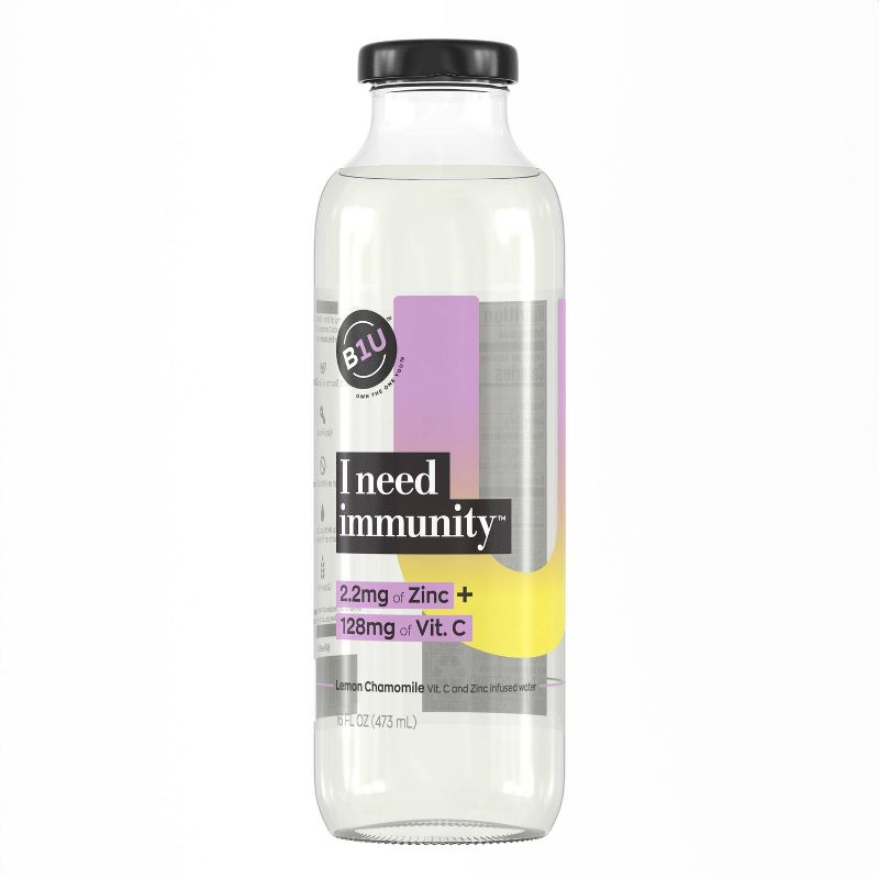 B1U Lemon Chamomile Functional Immunity Water - 16oz
