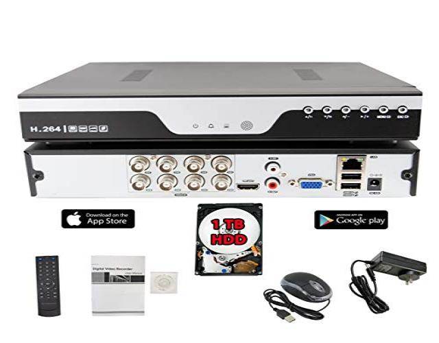 Evertech 8 Channel 720P AHD Realtime H.264 High Profile Standalone DVR Recording HD Security Surveillance Systems