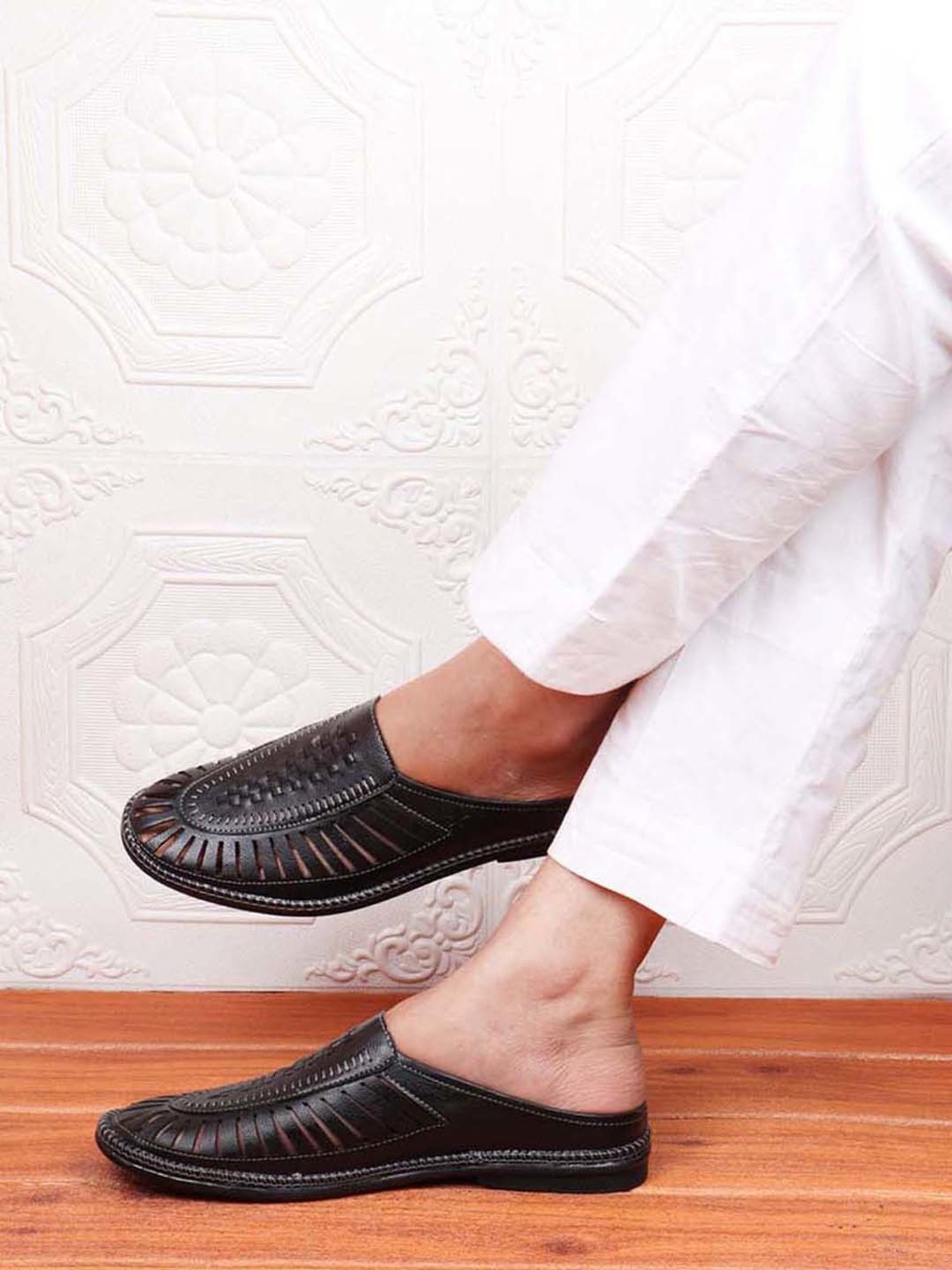 Fausto Men's Black Mule Shoes