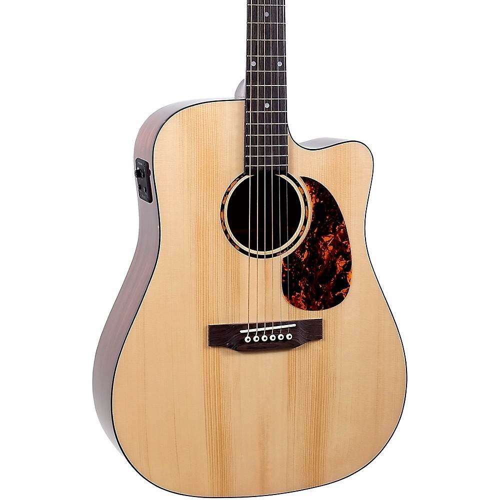 Recording King RD-G6-CFE5 Solid Top Dreadnought Cutaway Acoustic-Electric Guitar Natural