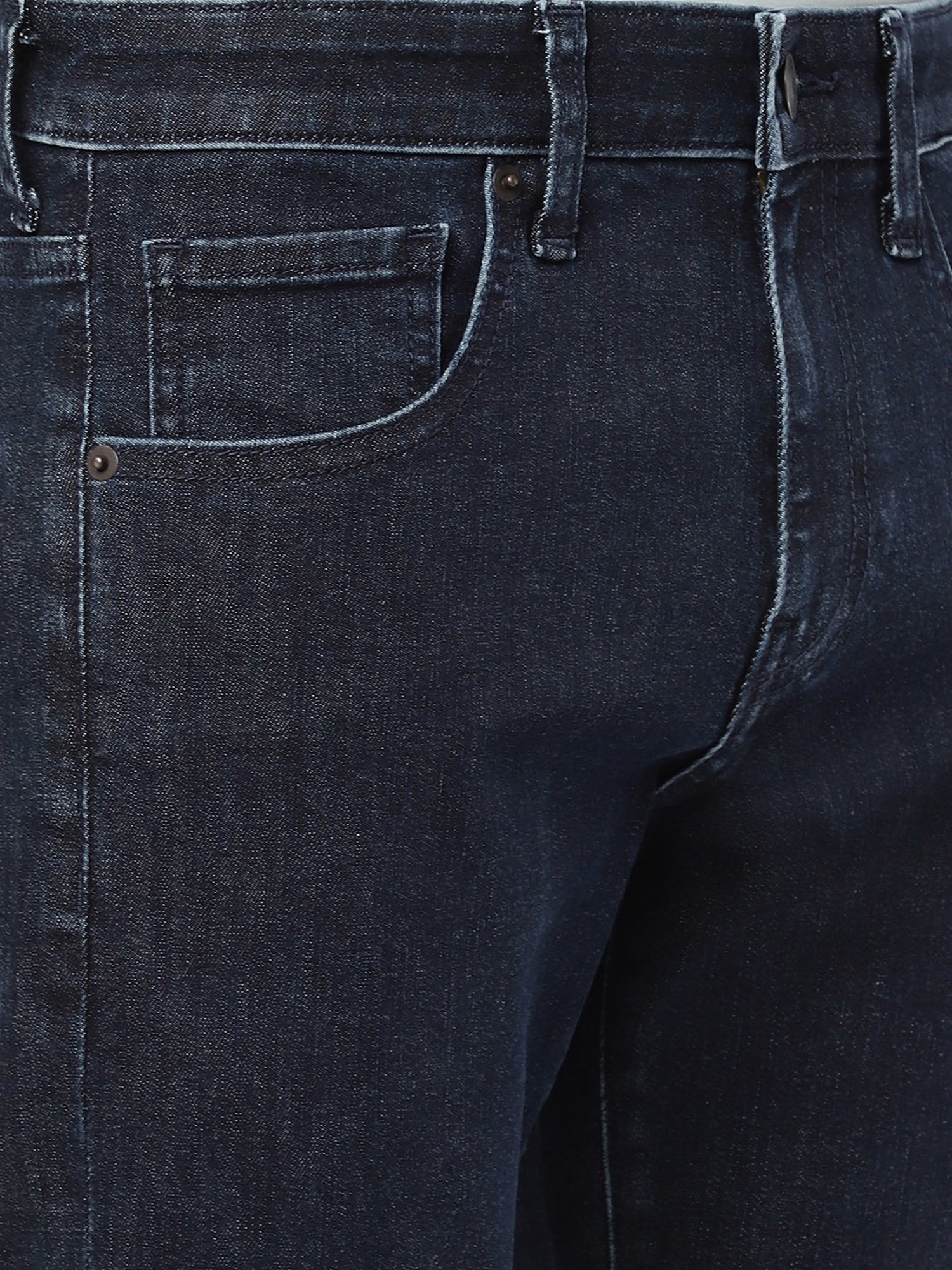 Passion Navy Slim Fit Lightly Washed Jeans