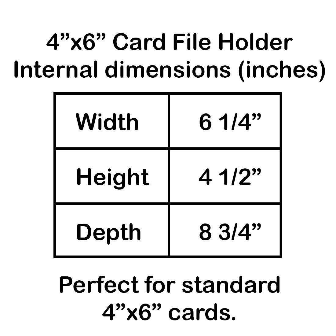 Acrimet 4 X 6 Card File Holder (Black Color with Crystal Cover)