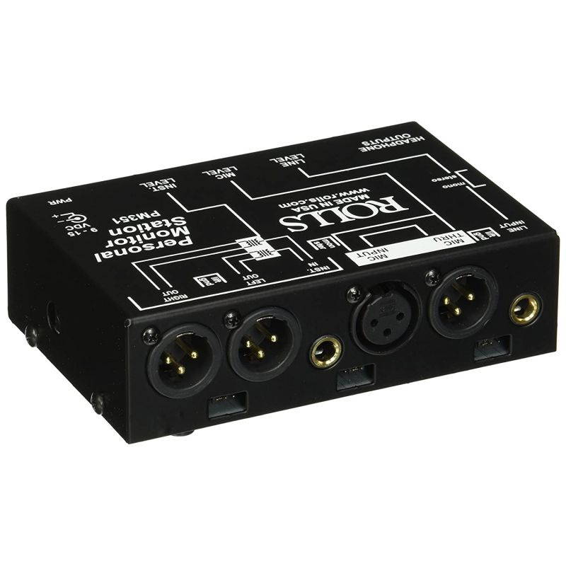 Rolls PM351 Personal Monitor Station,Black