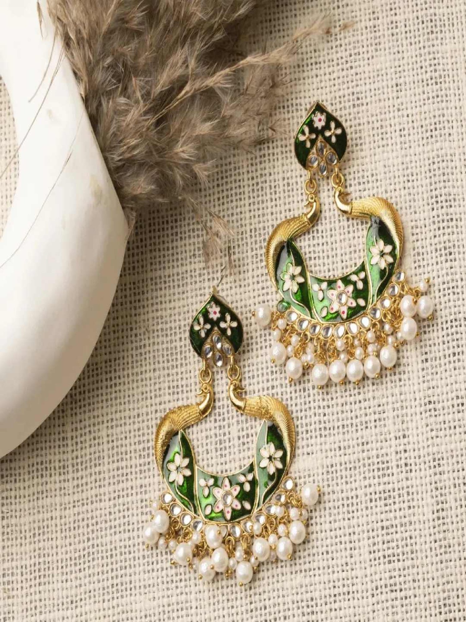 Jewelz Wedding and Fastive Season Chand Bali Earrings for womens & Girls