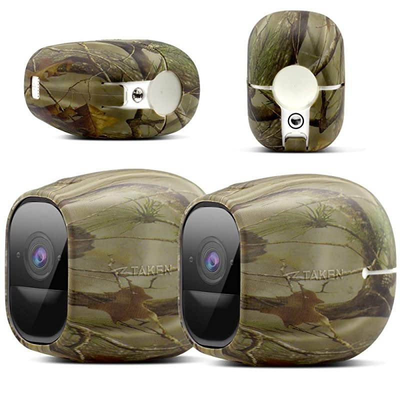 Silicone Skins Compatible with Arlo PRO Arlo PRO 2 Smart Security Home Camera Silicone Skins Case Cover for Arlo PRO Arlo PRO 2 Smart Security WireFree Cameras 2 Pack Camouflage