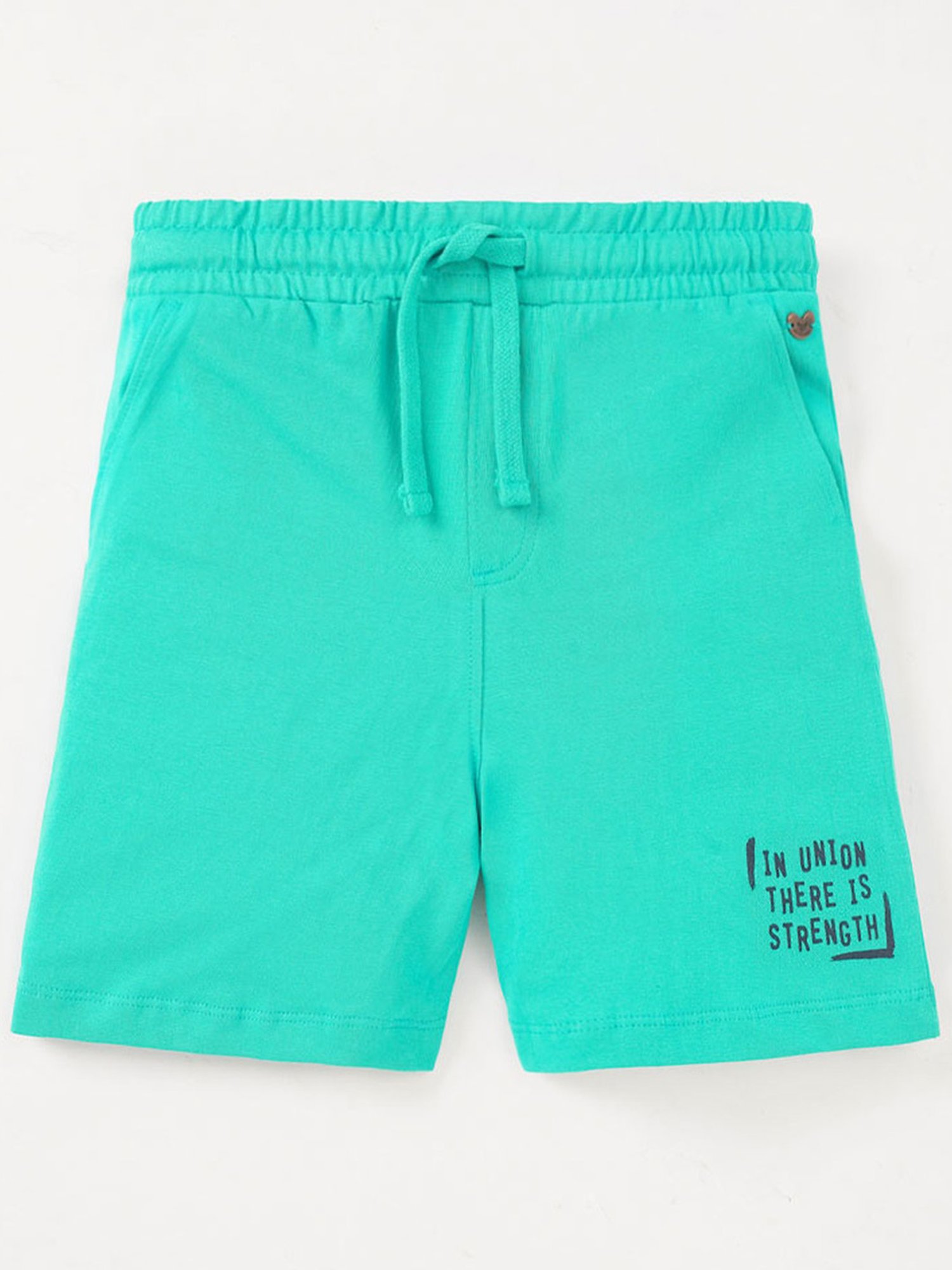 Ed-a-Mamma Kids Grey & Blue Cotton Printed Shorts (Pack of 2)