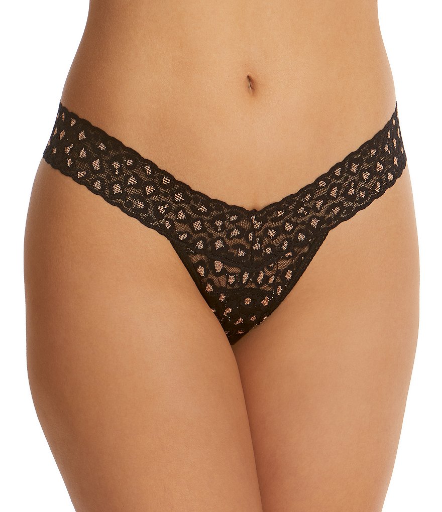 Hanky Panky Cross-Dyed Leopard Print Low Rise Thong