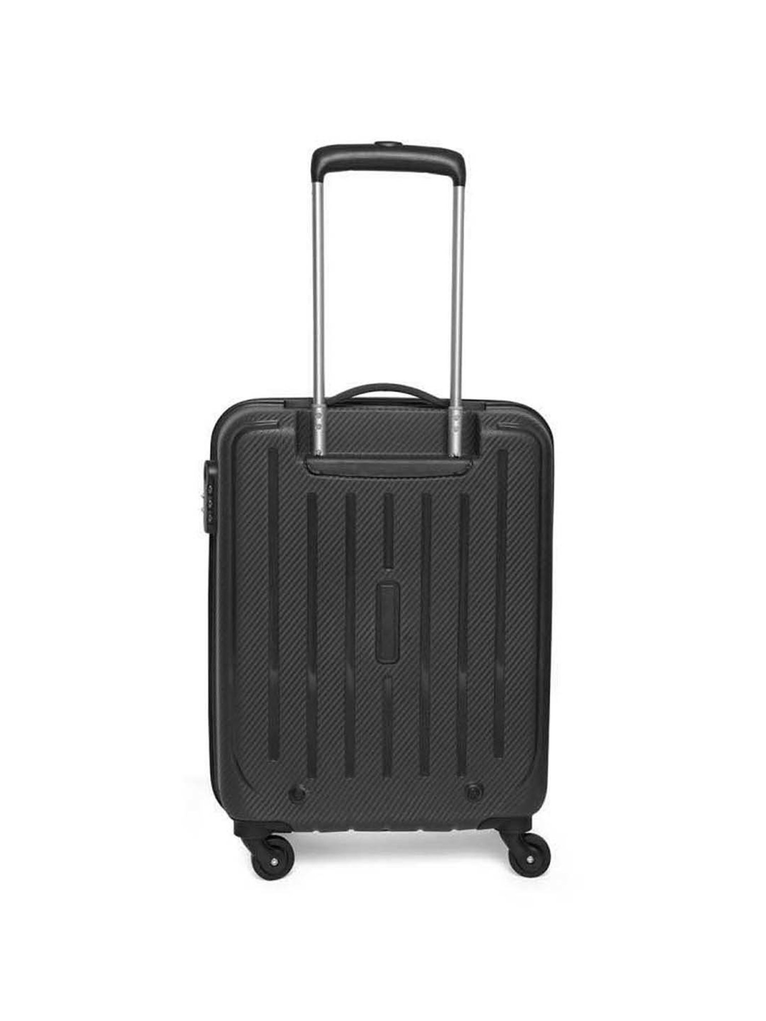 Aristocrat Black Pearl Black Solid Hard Cabin Trolley Bag - 49 cm
