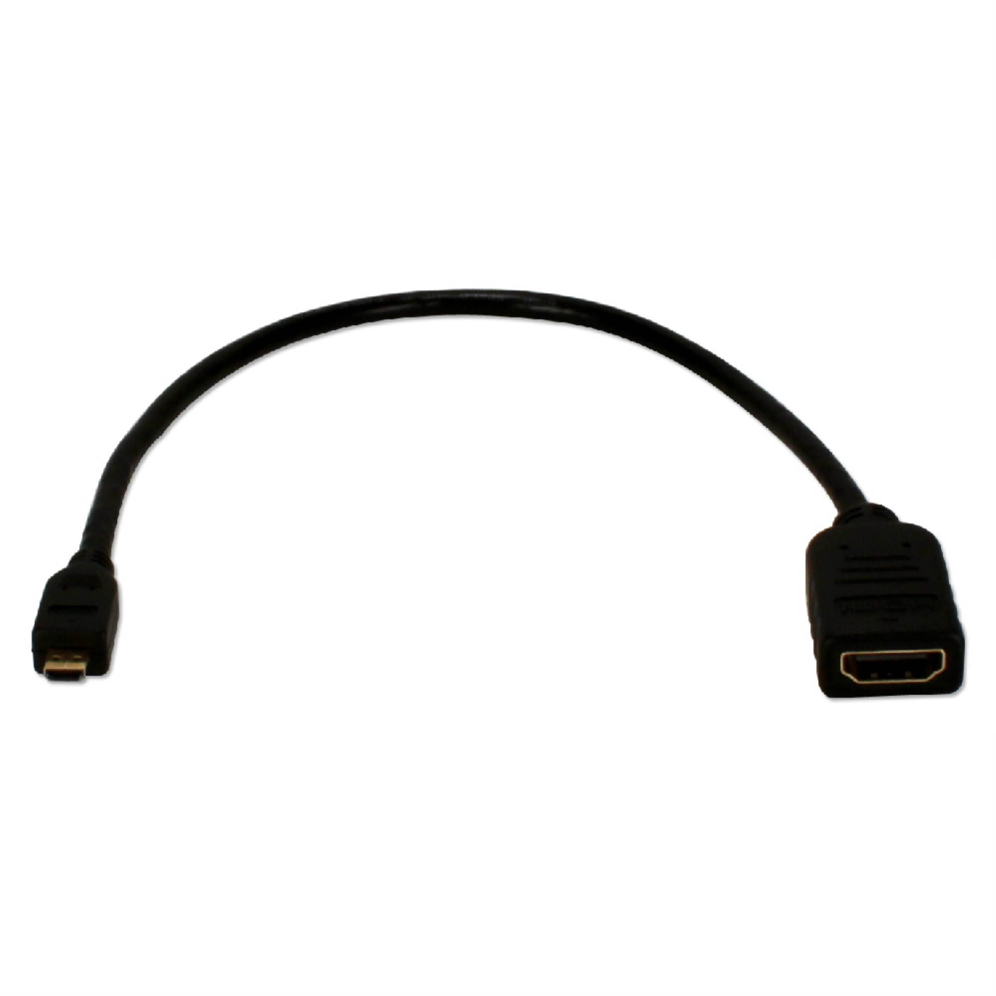 Qvs Micro-Hdmi Male To Hdmi Female Digital A/V 4K Hd Camera Conversion Cable