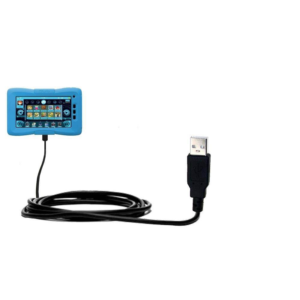 Gomadic Classic Straight USB Cable Suitable for The KD Interactive Kurio Touch 4S with Power Hot Sync and Charge Capabilities - Uses TipExchange Technology