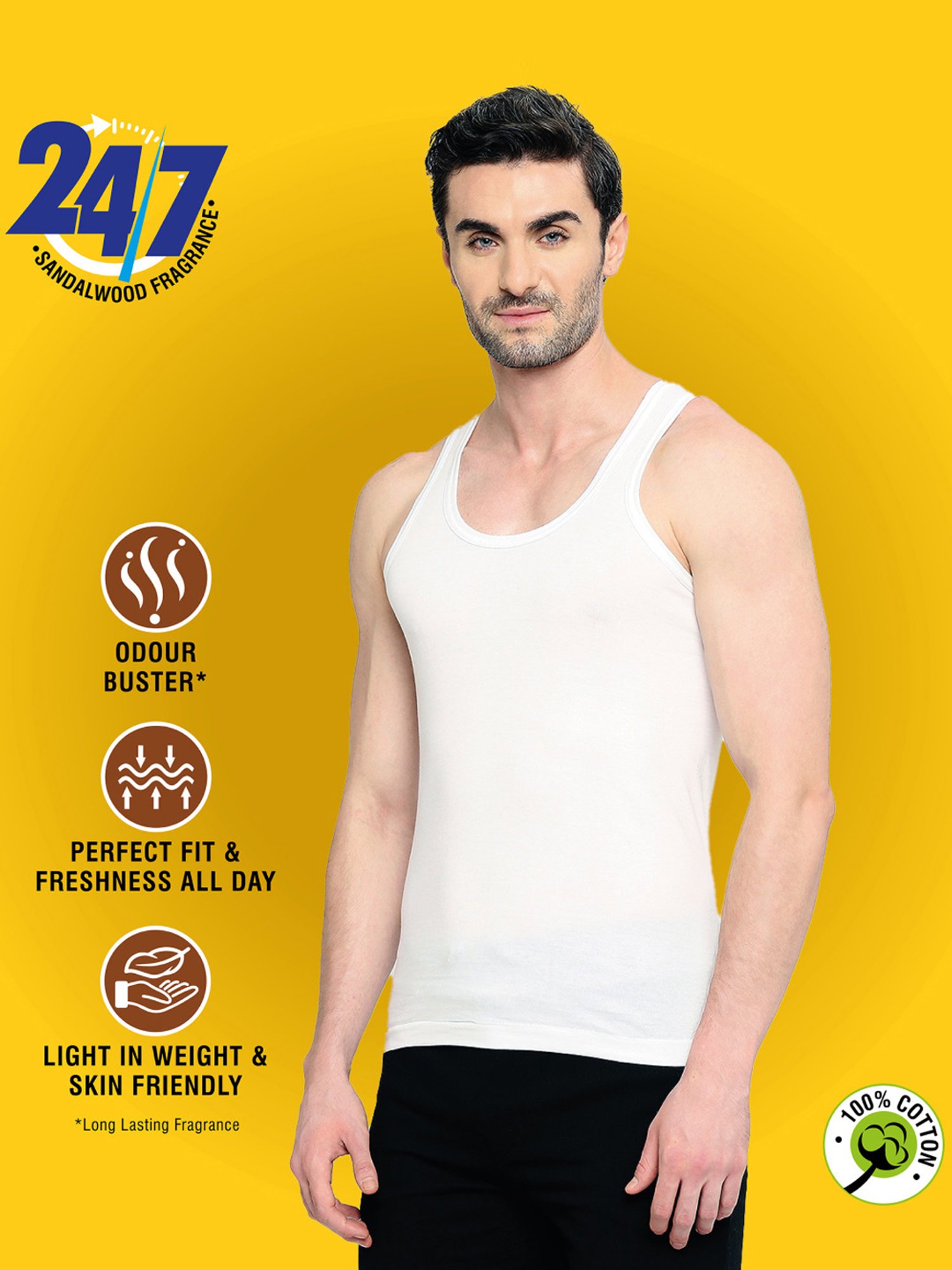 Vip White Regular Fit Vest - Pack Of 5