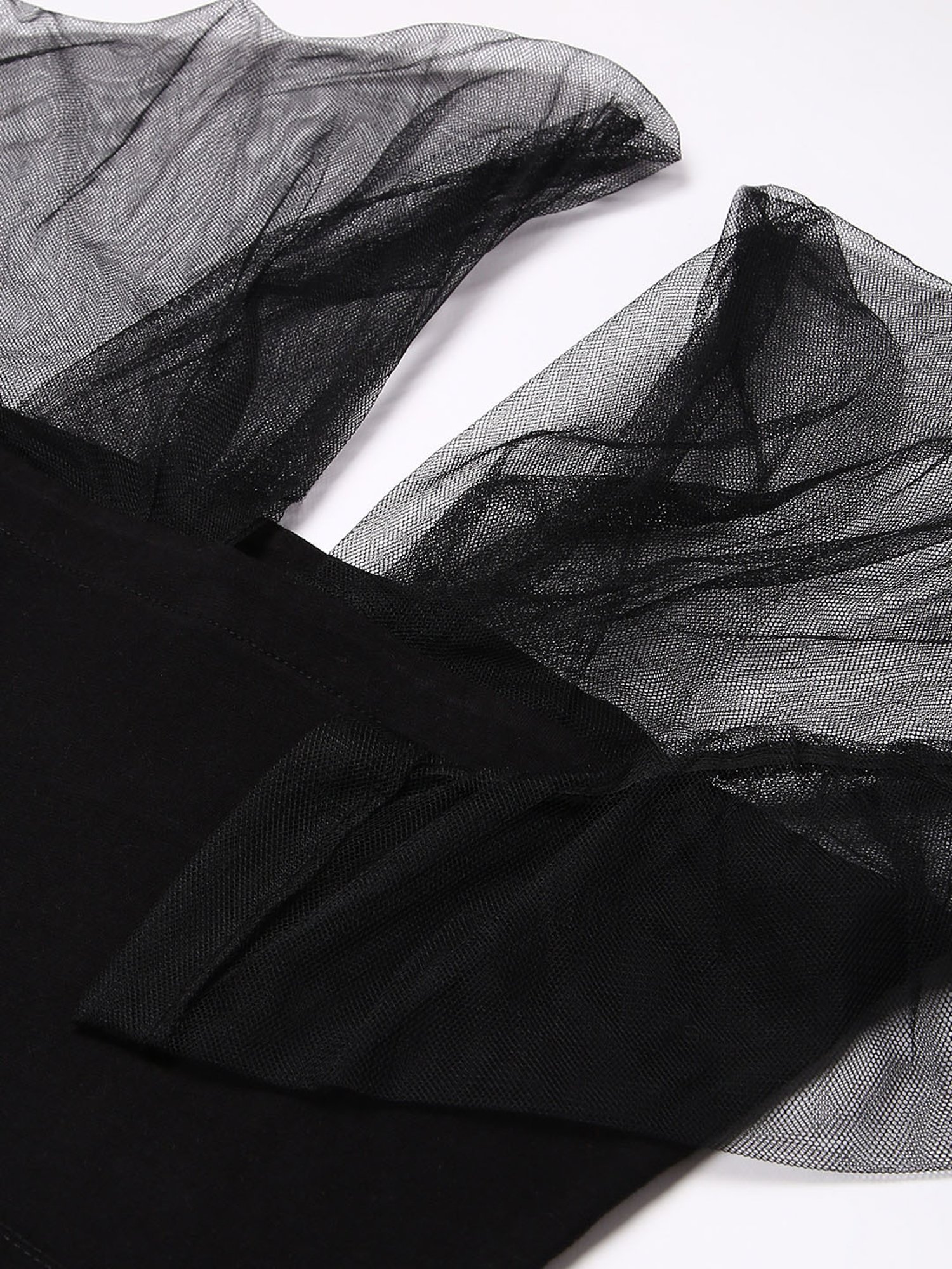 Cation Black Crop Top