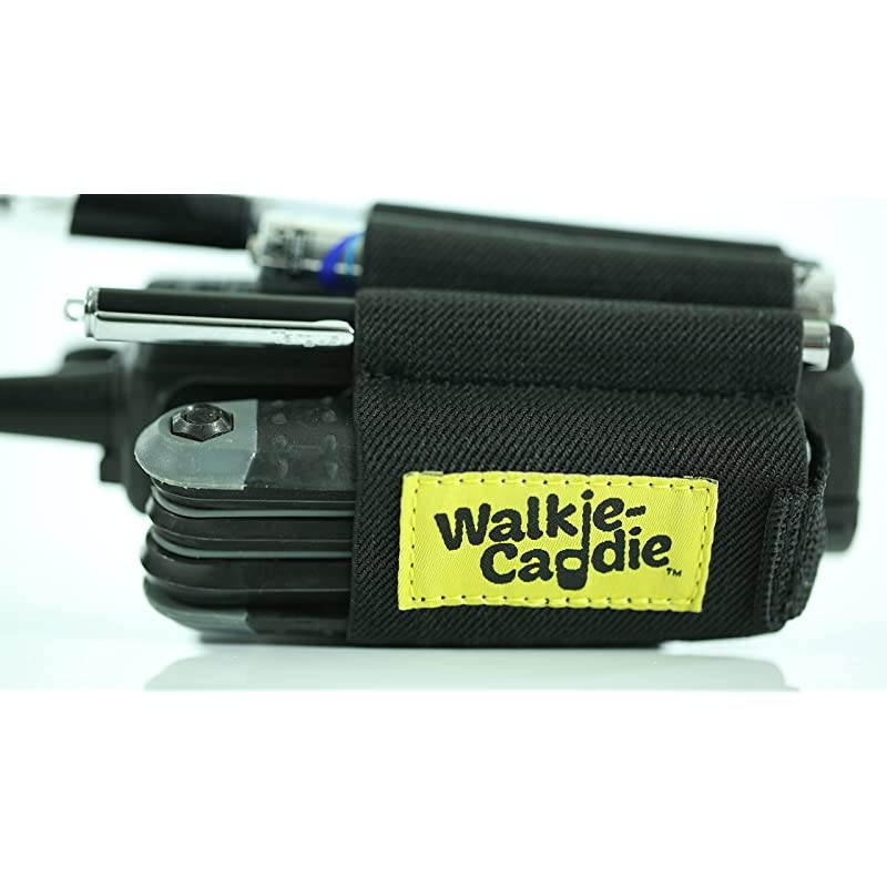 Caddie Yellow Accessory Pouch for Talkies | for Motorola CP 200 and Most Other Talkies | Black with Yellow Bungee