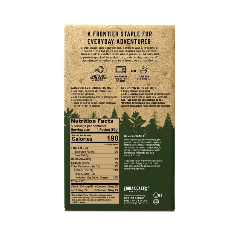 Kodiak Cakes Maple Brown Sugar Oatmeal - 6pk