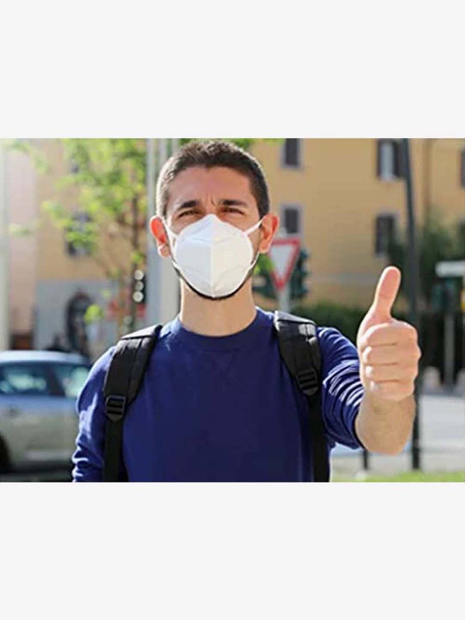 HAPCUS N95-FFP2 5 Layer Protective Face Mask - Pack of 5 (White)