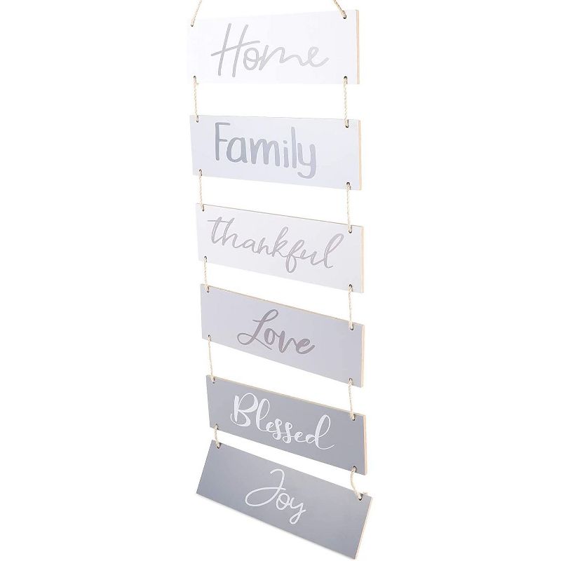 Wooden Wall Home Decor Sign with Inspirational Words (11.75 x 32 Inches)