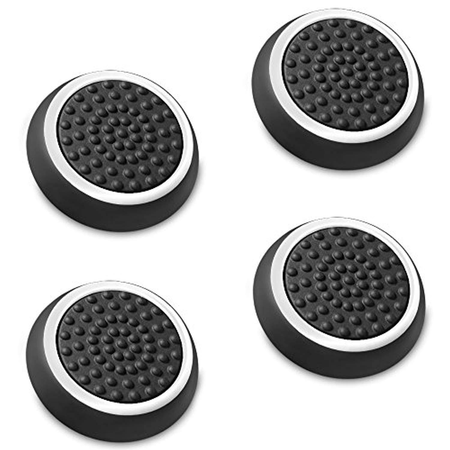 fosmon [set of 4] analog stick joystick controller performance thumb grips for ps4 | ps3 | xbox one | xbox 360 | wii u (white &