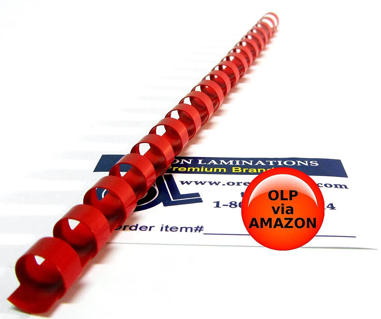 Red Comb Binding Spines 9/16-inch [pk of 100] 14mm