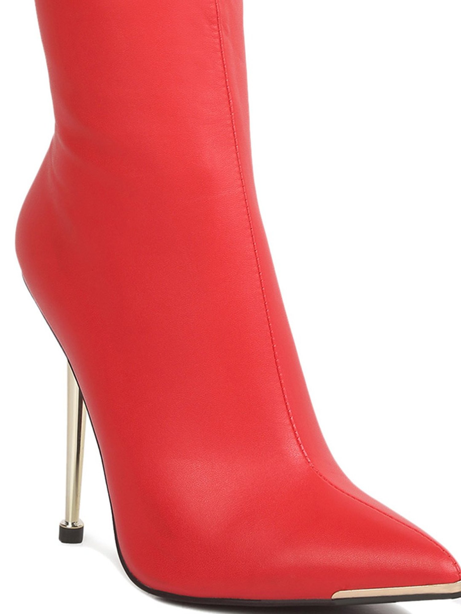 London Rag Women's Red Stiletto Booties