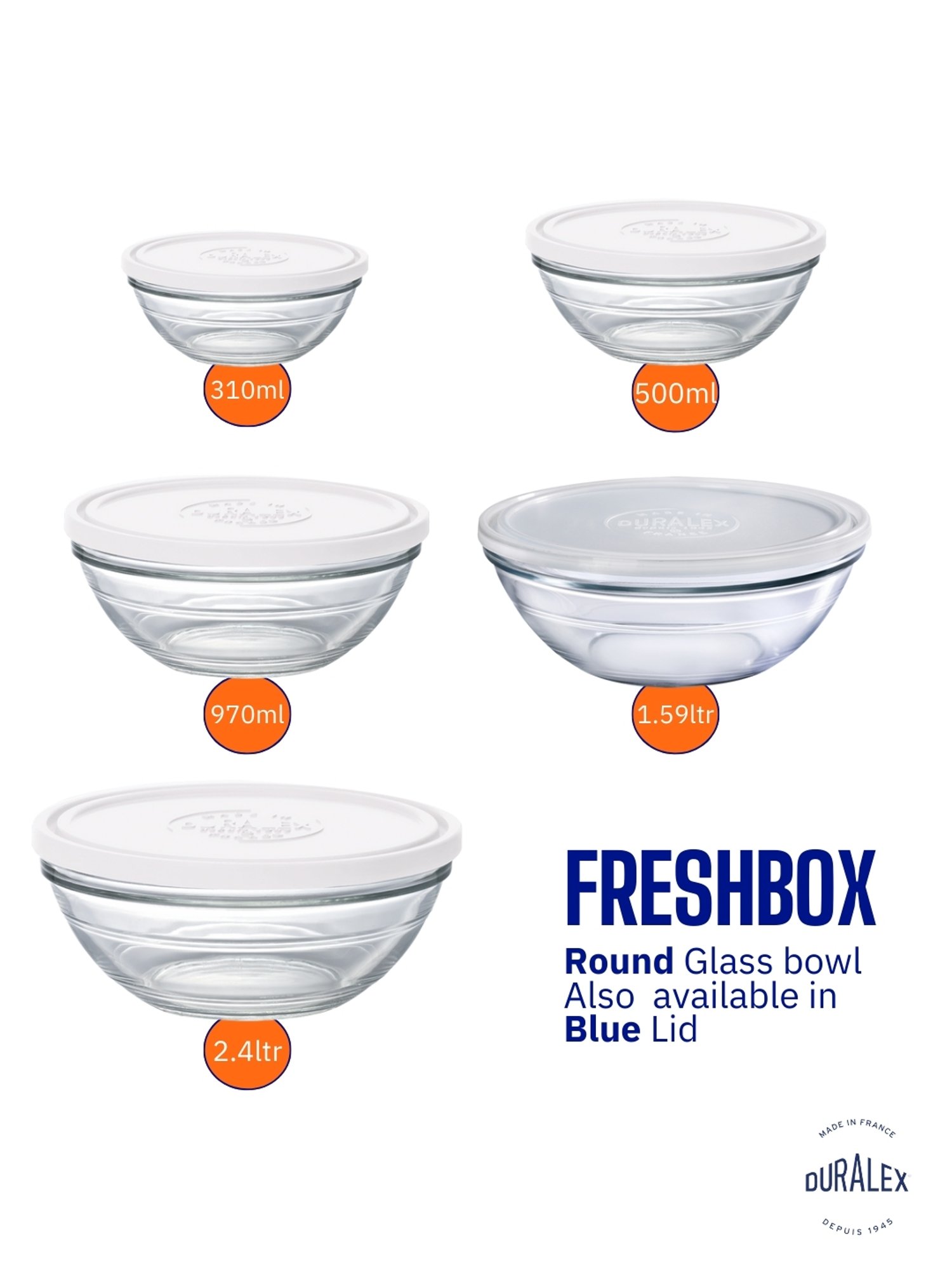 @home Nilkamal Black Polypropylene Snack Bowl With Lid (0.46 L)