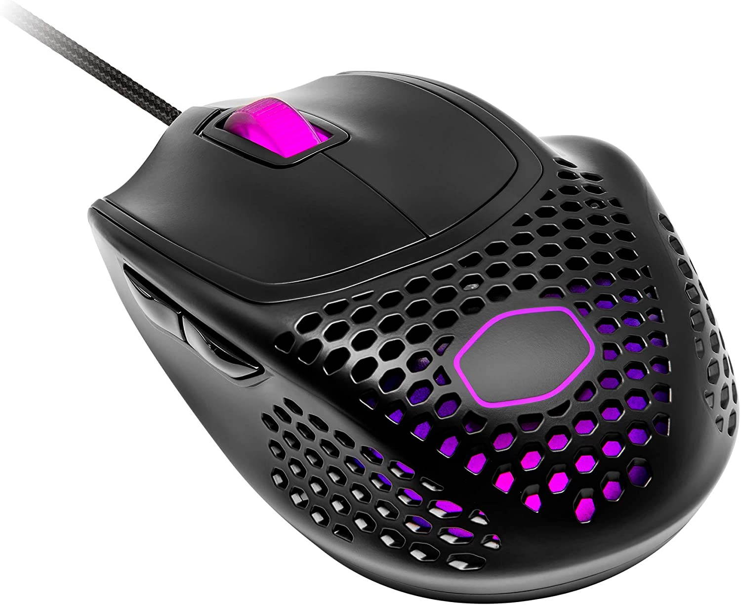 Cooler Master MM720 Black Matte Lightweight Gaming Mouse with Ultraweave Cable, 16000 DPI Optical Sensor, RGB and Unique Claw Grip Shape