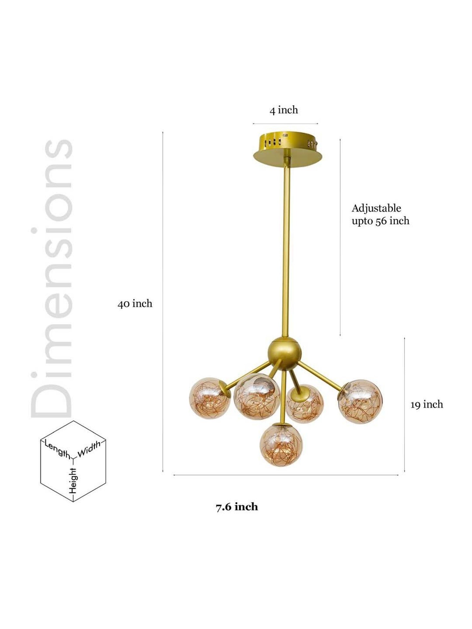 DecorativeRay Golden Chandiler - Set of 1