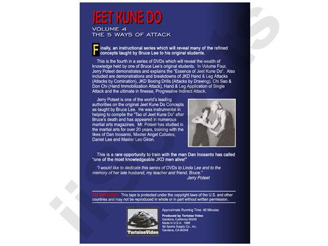 Jerry Poteet Jeet Kune Do #4 Five Ways Attack DVD Bruce Lee don chi sao jun fan